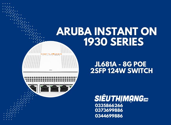 Aruba Instant On JL681A 1930 8G PoE 2SFP 124W Switch | HPE