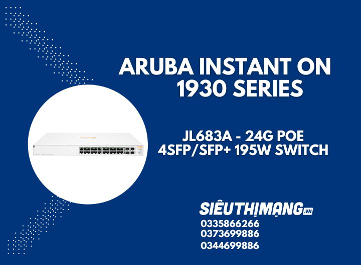 Aruba Instant On JL683A 1930 24G PoE 4SFP/SFP+ 195W Switch | HPE Networking