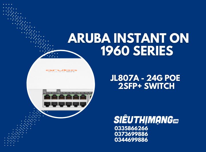 Aruba Instant On JL807A 1960 24G PoE 2SFP+ Switch | HPE