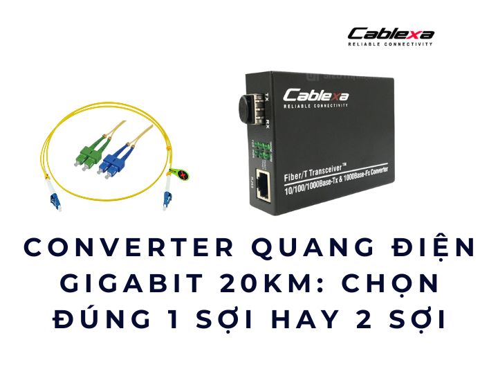 Mua bộ chuyển đổi quang điện Gigabit 20KM ở đâu yên tâm?