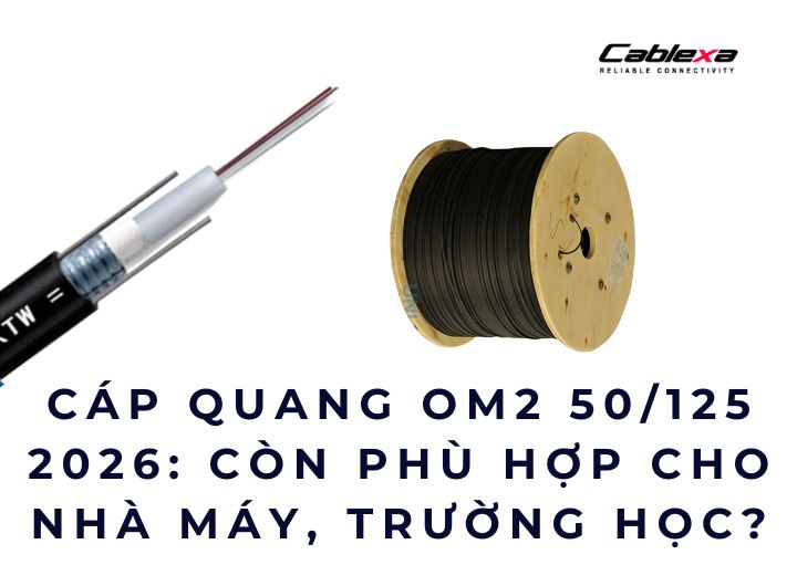 Cáp quang OM2 50/125 năm 2026: Còn phù hợp cho nhà máy, trường học?