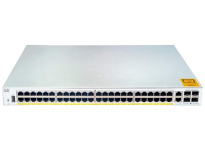 Cisco C1000-48P-4G-L 48x 10/100/1000 Ethernet PoE+ and 370W PoE budget ports, 4x 1G SFP uplinks
