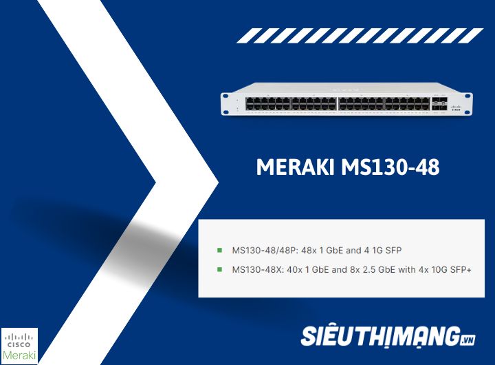 Meraki MS130-48-HW | Meraki MS130-48P-HW | Meraki MS130-48X-HW 