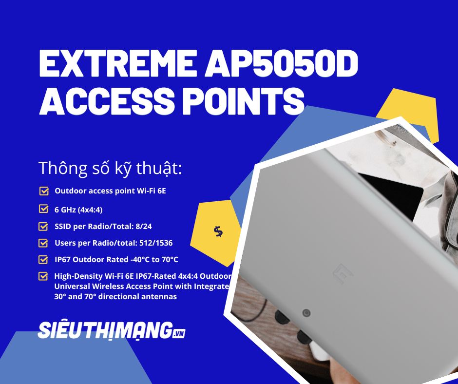 Extreme WiFi Wireless Access Point APs AP5050D
