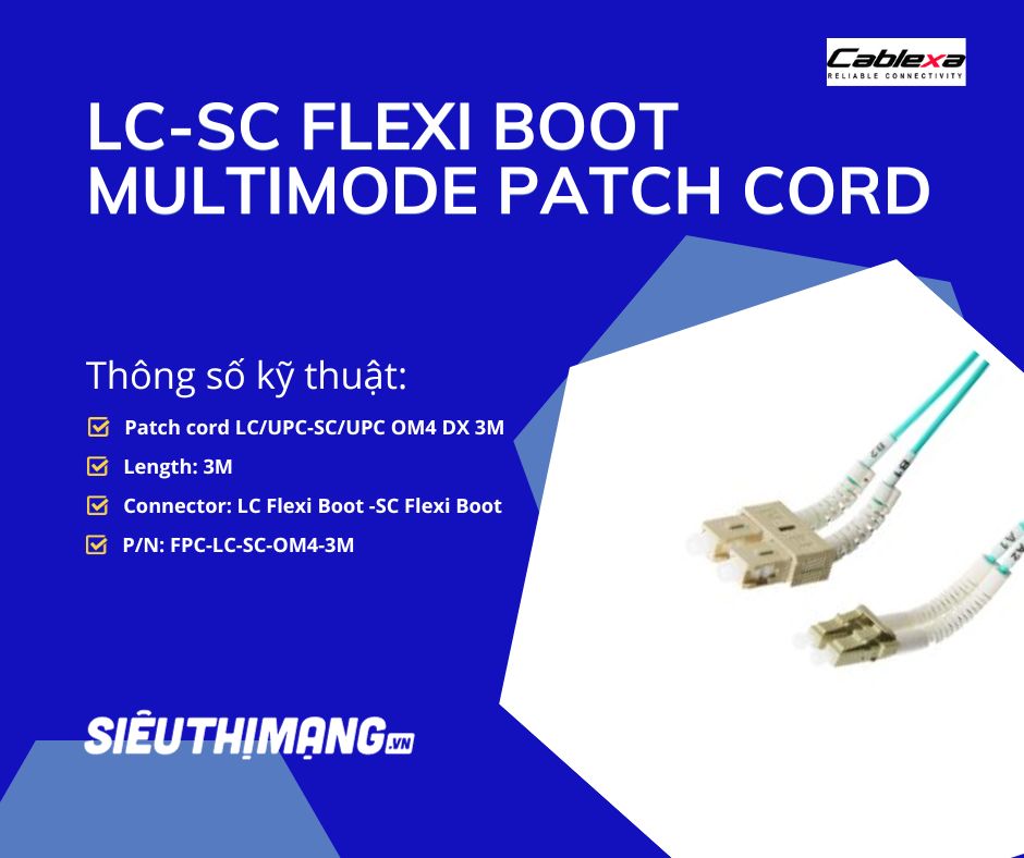 Dây nhảy quang Multimode LC-SC Flexi Boot