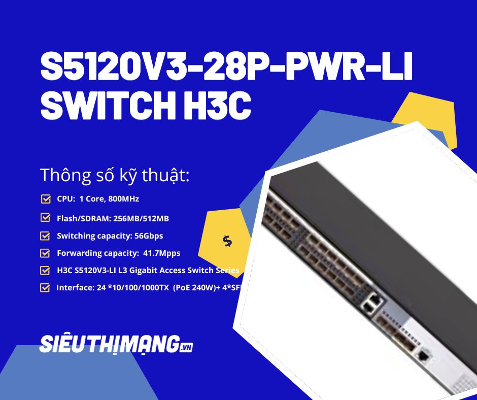 H3C S5120V3-28P-PWR-LI