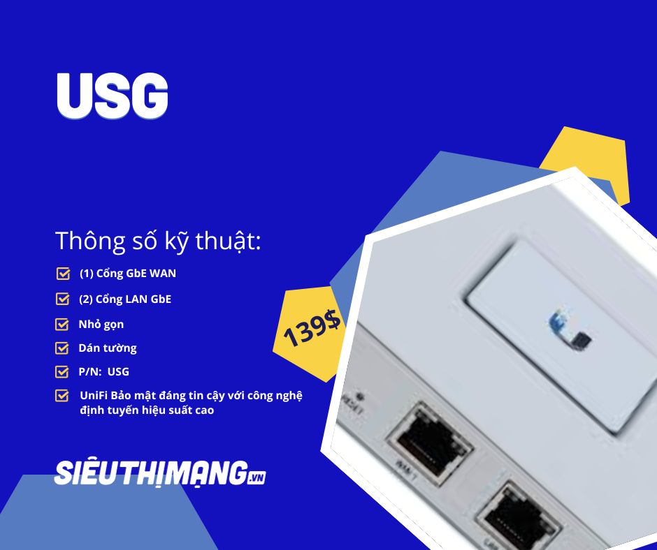 Bộ quản lý tập trung Ubiquiti UniFi USG