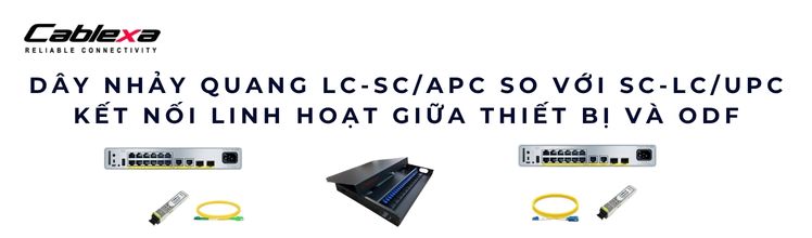 Dây nhảy quang LC-SC/APC so với SC-LC/UPC