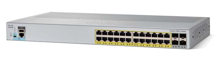 WS-C2960L-24TS-AP: Catalyst 2960L 24 port GigE, 4 x 1G SFP, LAN Lite